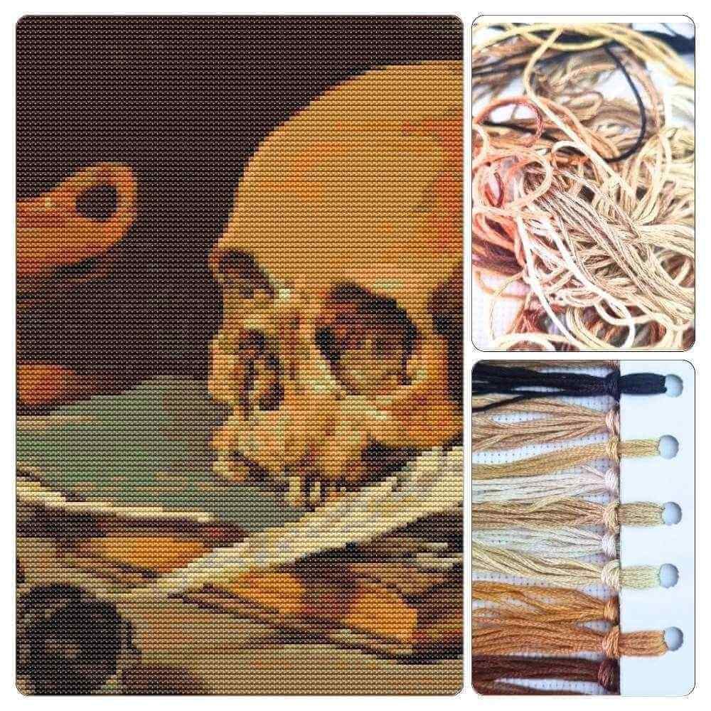Still Life with a Skull and a Writing Quill Cross Stitch Kit