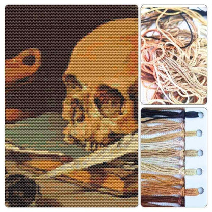 Still Life with a Skull and a Writing Quill Cross Stitch Kit