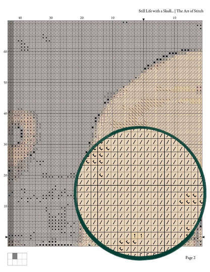 Still Life with a Skull and a Writing Quill Cross Stitch Pattern - Premium Cross Stitch Pattern - Pieter Claesz