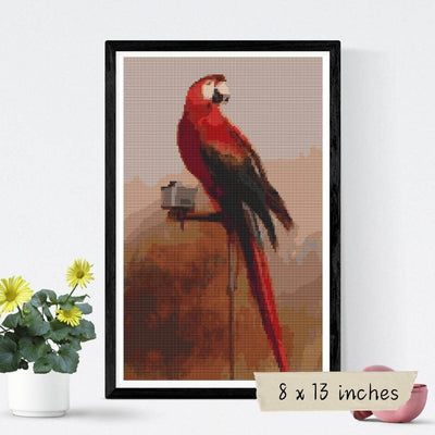 Study of a Parrot Cross Stitch Kit