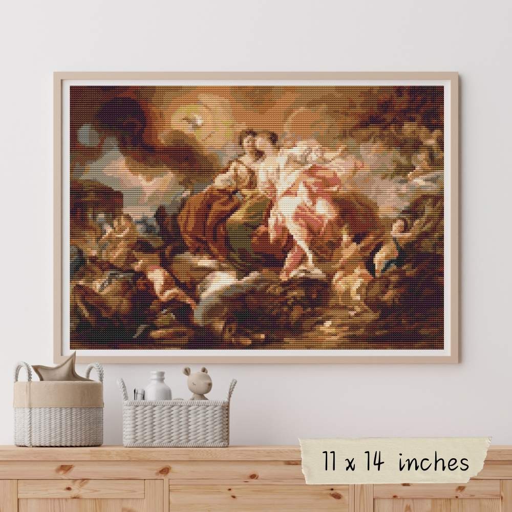 Justice and Peace Cross Stitch Pattern