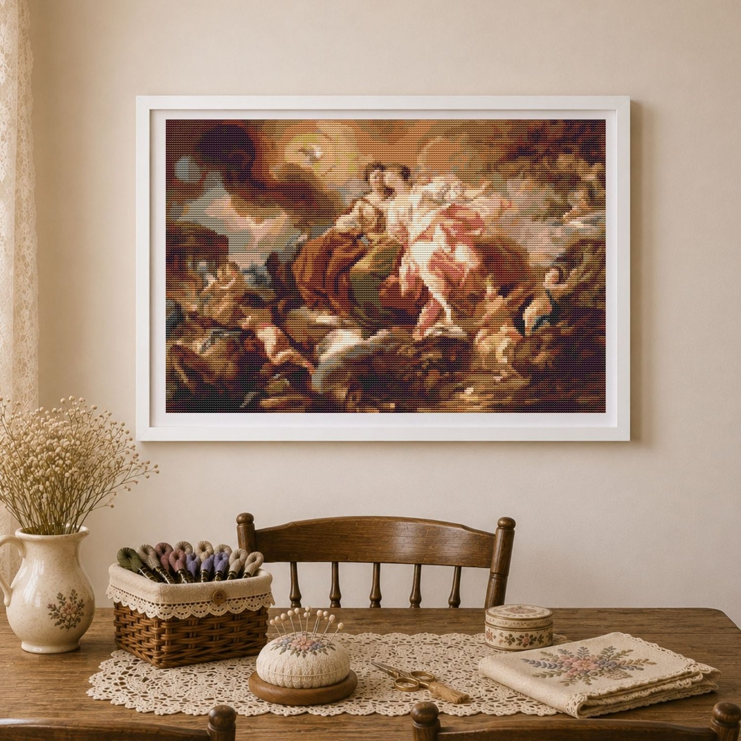 Justice and Peace Cross Stitch Pattern - Premium Cross Stitch Pattern - Corrado Giaquinto