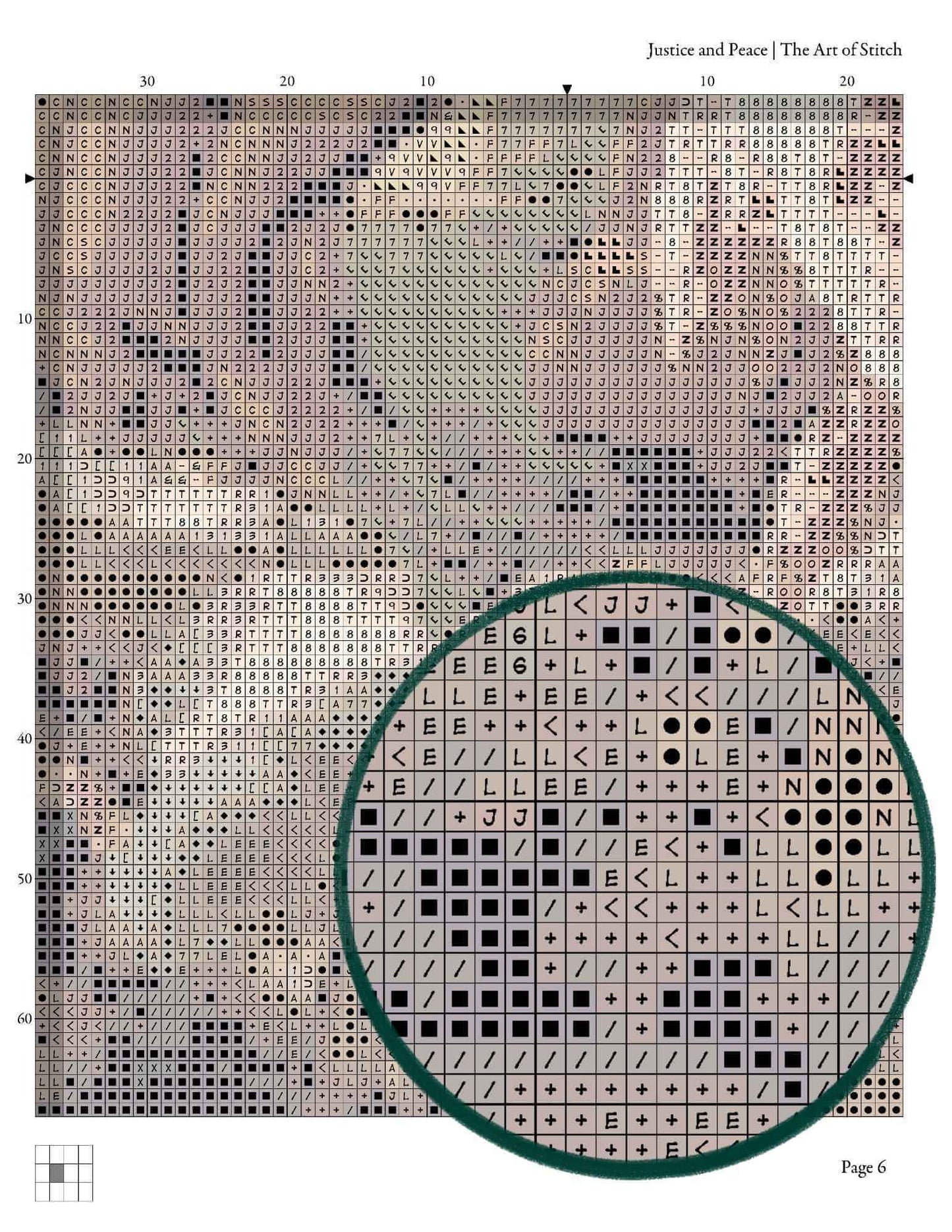 Justice and Peace Cross Stitch Pattern - Premium Cross Stitch Pattern - Corrado Giaquinto