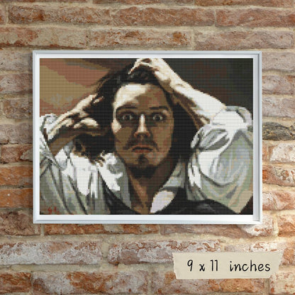 The Desperate Man Cross Stitch Kit | Gustave Courbet