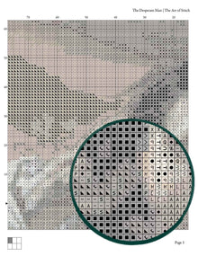 The Desperate Man Cross Stitch Pattern - Premium Cross Stitch Pattern - Gustave Courbet