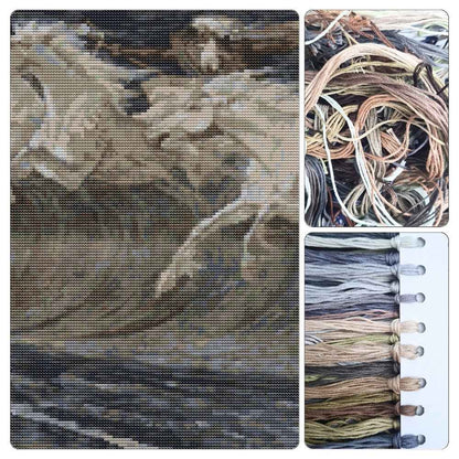 Horses of Neptune Cross Stitch Kit