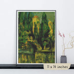 Vilabertrin Church Tower Cross Stitch Pattern