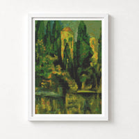 Vilabertrin Church Tower Cross Stitch Pattern - Premium Cross Stitch Pattern - Salvador Dalí