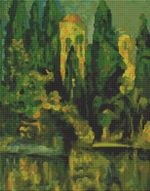 Vilabertrin Church Tower Cross Stitch Pattern