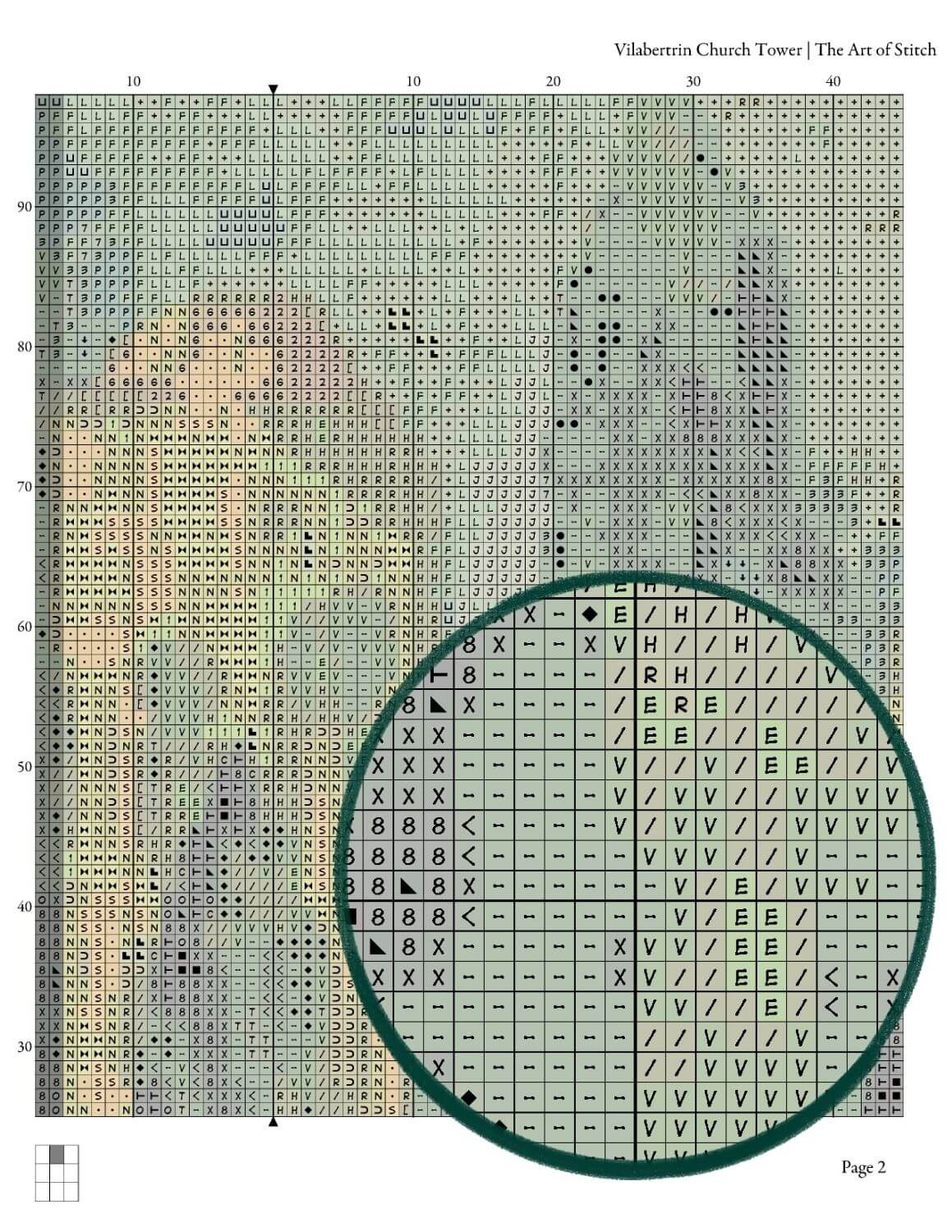Vilabertrin Church Tower Cross Stitch Pattern - Premium Cross Stitch Pattern - Salvador Dalí