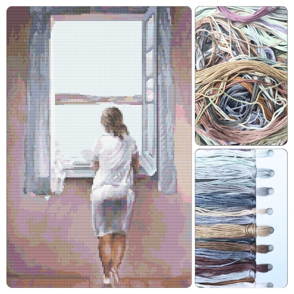 Figure at a Window Cross Stitch Kit - Premium Cross Stitch Kit - Salvador Dalí
