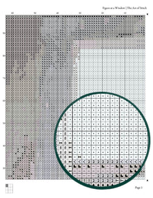 Figure at a Window Cross Stitch Pattern - Premium Cross Stitch Pattern - Salvador Dalí