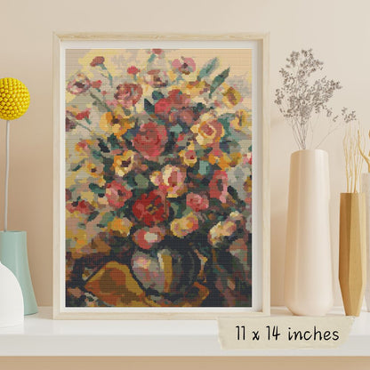 Vase with Flowers Cross Stitch Pattern | Nicolae Darascu