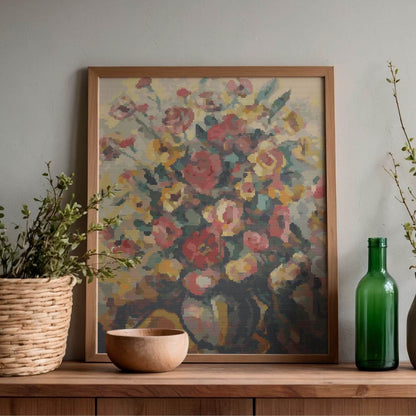 Vase with Flowers Cross Stitch Kit - Premium Cross Stitch Kit - Nicolae Darascu