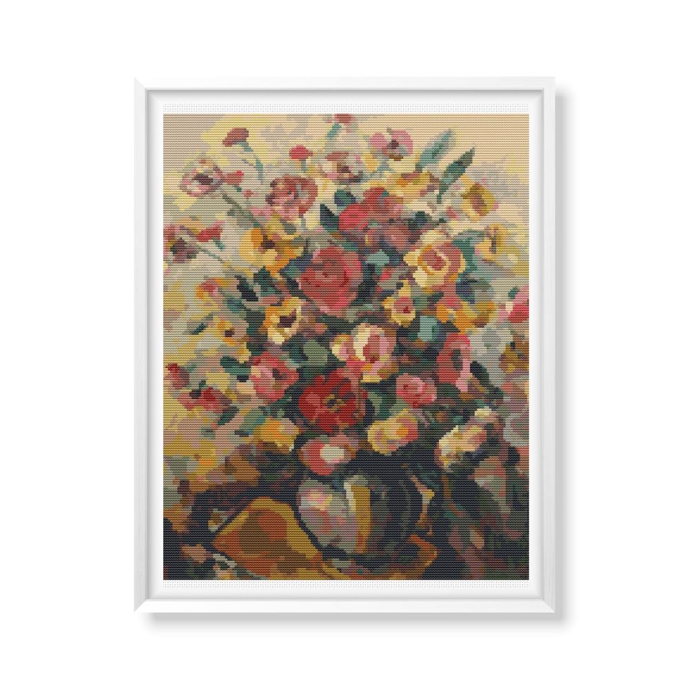 Vase with Flowers Cross Stitch Pattern | Nicolae Darascu