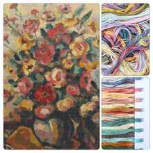 Vase with Flowers Cross Stitch Kit - Premium Cross Stitch Kit - Nicolae Darascu
