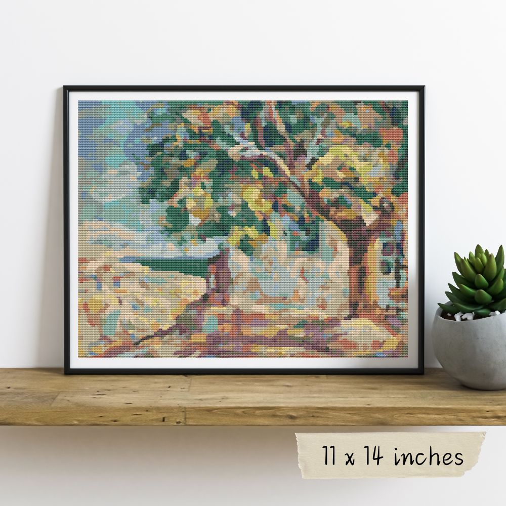 The House with Linden Tree Cross Stitch Kit | Nicolae Darascu