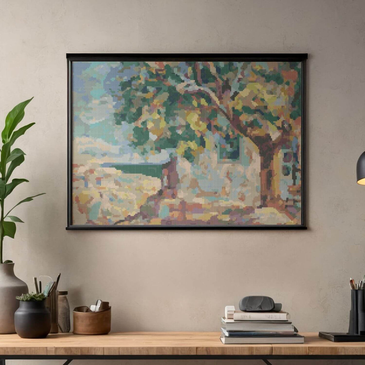The House with Linden Tree Cross Stitch Kit - Premium Cross Stitch Kit - Nicolae Darascu