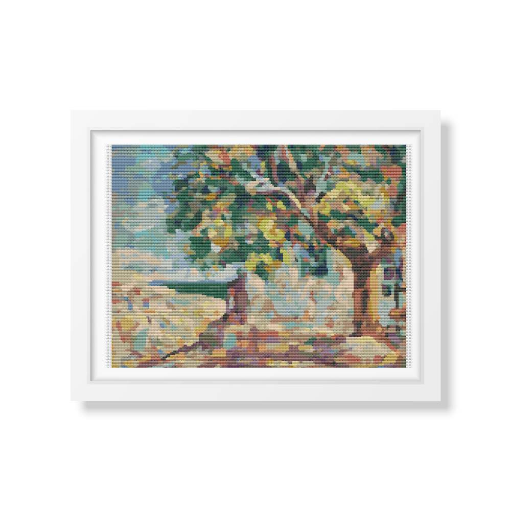 The House with Linden Tree Cross Stitch Kit | Nicolae Darascu