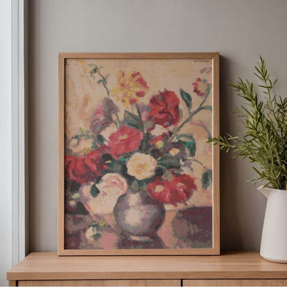 Vase with Peonies Cross Stitch Pattern - Premium Cross Stitch Pattern - Nicolae Darascu