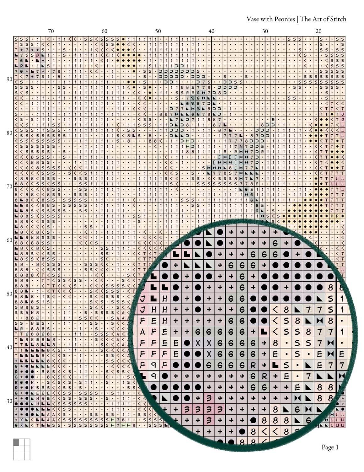 Vase with Peonies Cross Stitch Pattern - Premium Cross Stitch Pattern - Nicolae Darascu