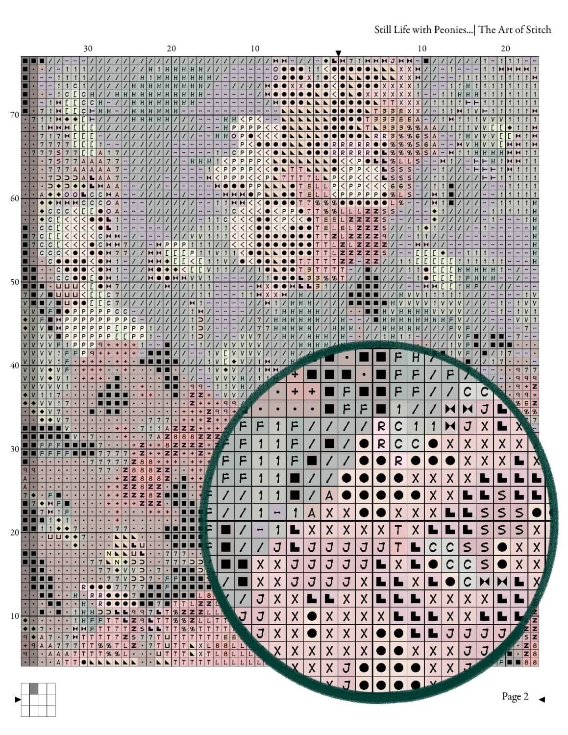 Still Life with Peonies and Books Cross Stitch Pattern - Premium Cross Stitch Pattern - Nicolae Darascu