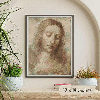 Head of Christ Cross Stitch Kit | Leonardo da Vinci