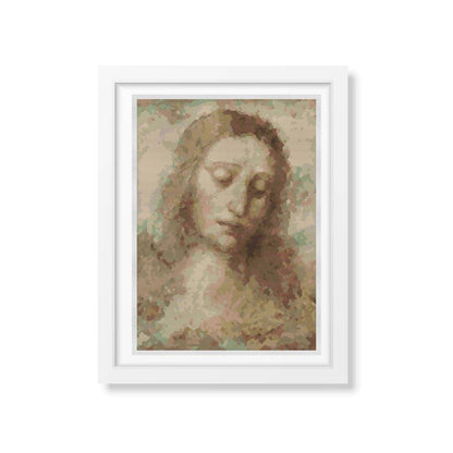 Head of Christ Cross Stitch Kit | Leonardo da Vinci