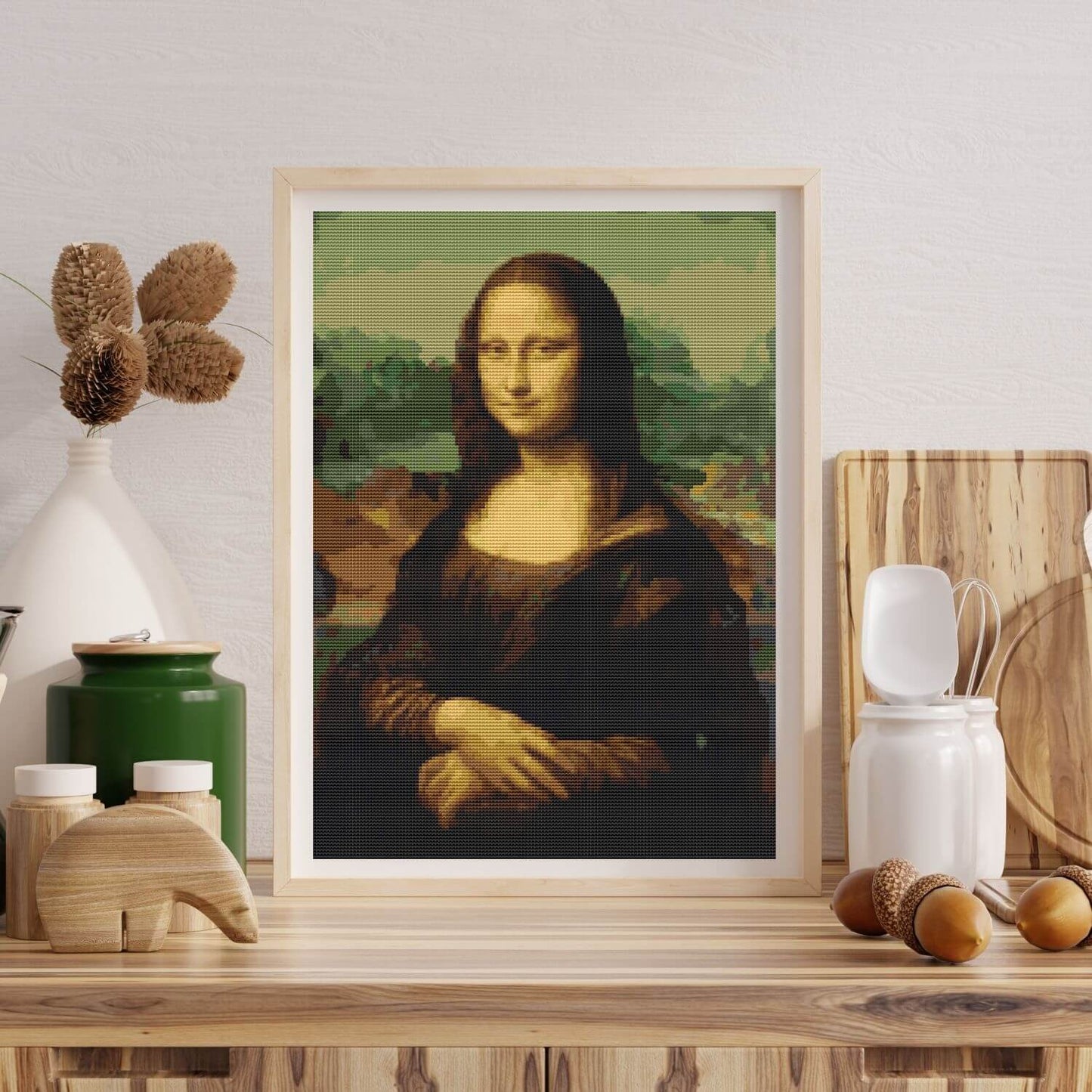 Mona Lisa Cross Stitch Pattern - Premium Cross Stitch Pattern - Leonardo da Vinci