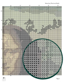 Mona Lisa Cross Stitch Pattern - Premium Cross Stitch Pattern - Leonardo da Vinci