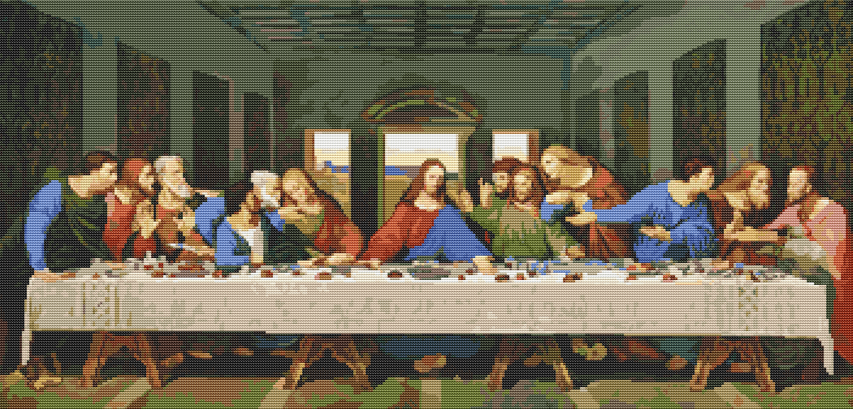 The Last Supper Cross Stitch Pattern by Leonardo da Vinci