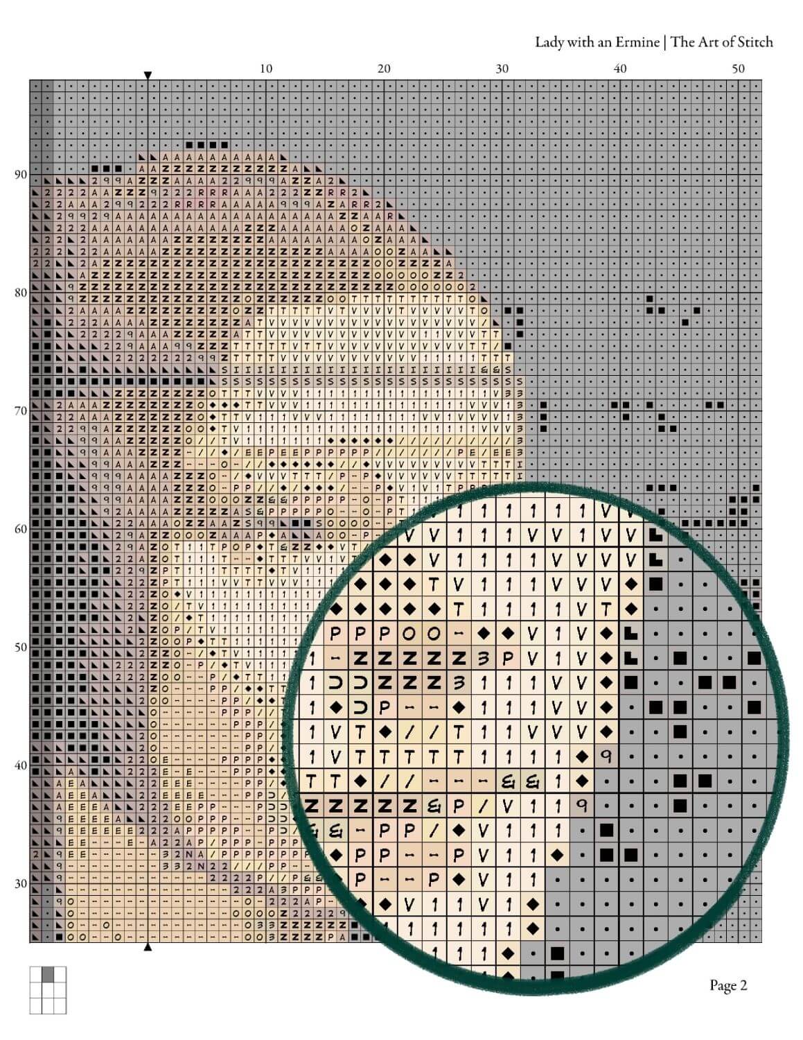 Lady with an Ermine Cross Stitch Pattern - Premium Cross Stitch Pattern - Leonardo da Vinci