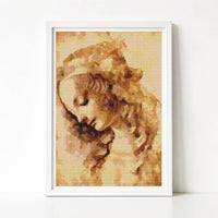 A Woman's Head Cross Stitch Kit - Premium Cross Stitch Kit - Leonardo da Vinci