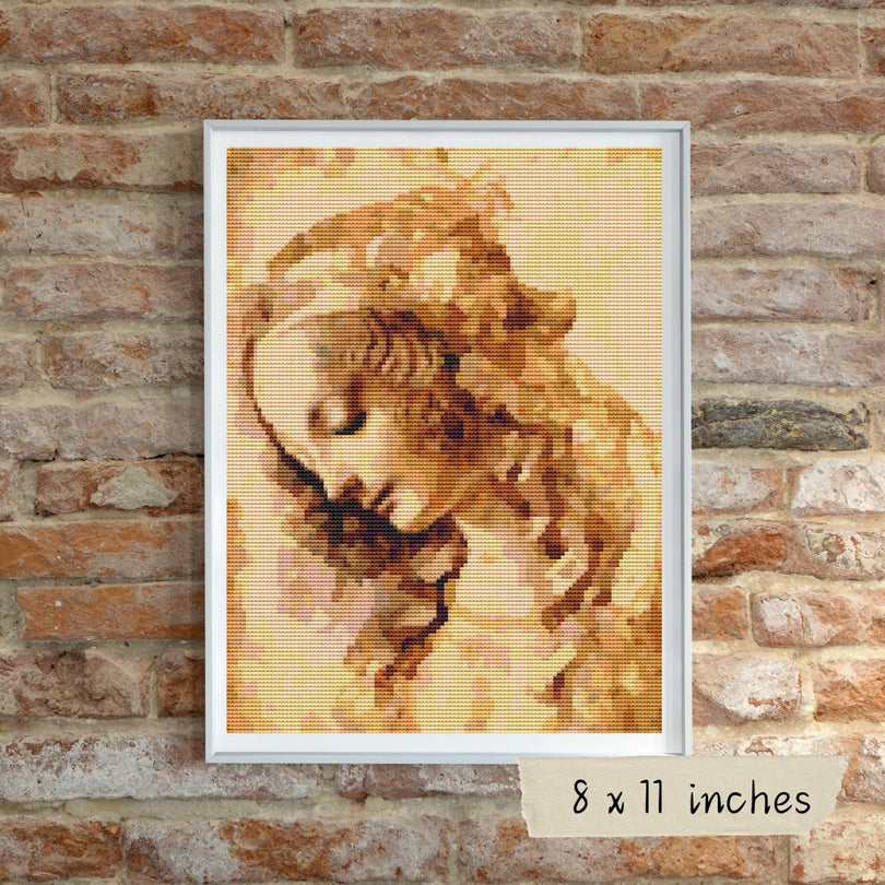 A Woman's Head Cross Stitch Pattern | Leonardo da Vinci