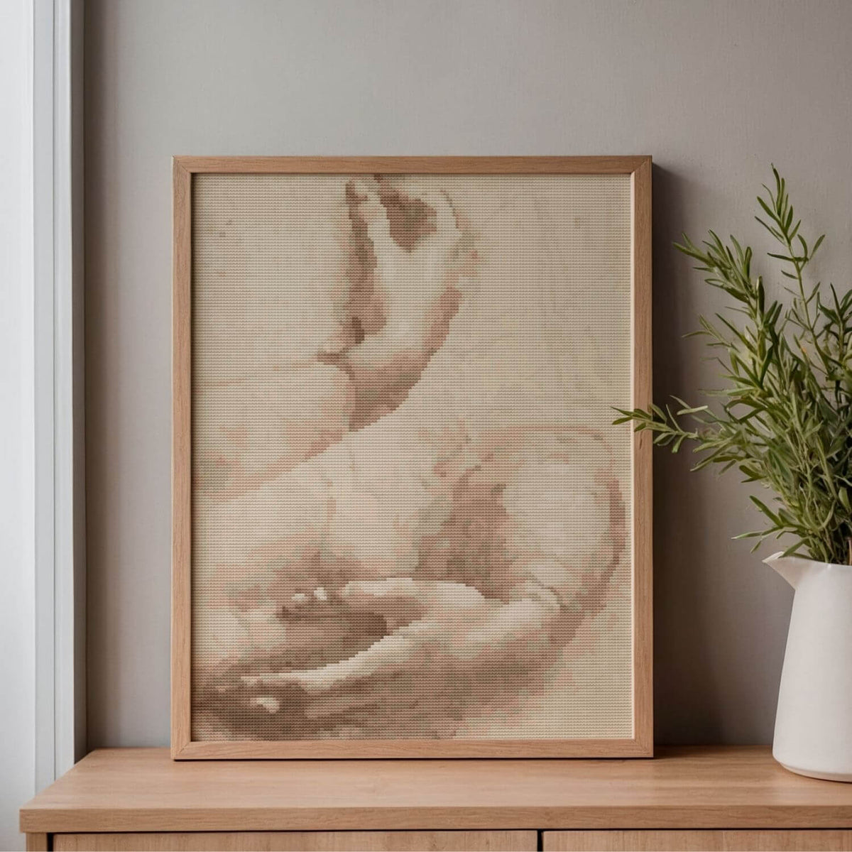 Study of Hands Cross Stitch Pattern - Premium Cross Stitch Pattern - Leonardo da Vinci