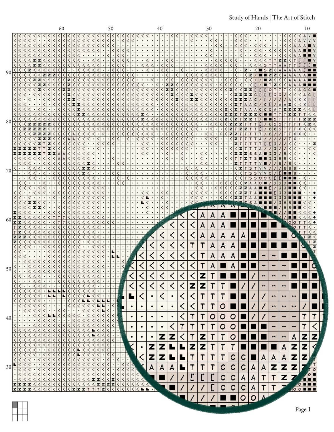 Study of Hands Cross Stitch Pattern - Premium Cross Stitch Pattern - Leonardo da Vinci