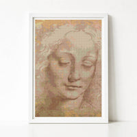 La Scapigliata (Female Head) Cross Stitch Pattern - Premium Cross Stitch Pattern - Leonardo da Vinci