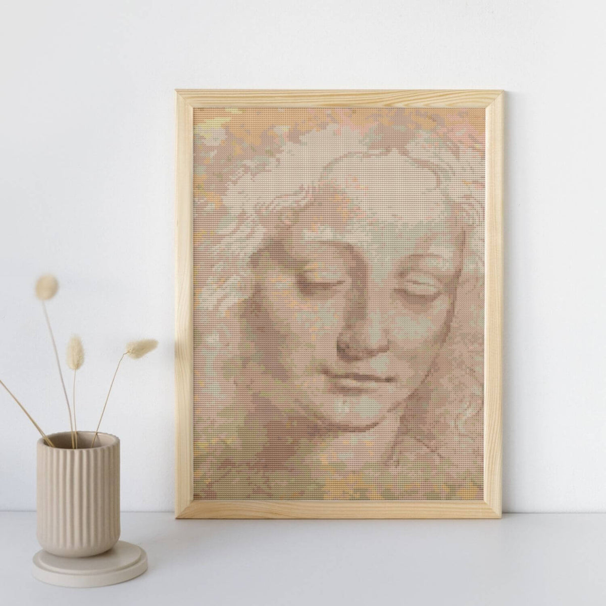 La Scapigliata (Female Head) Cross Stitch Pattern - Premium Cross Stitch Pattern - Leonardo da Vinci