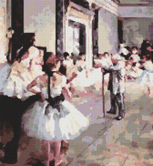 The Dance Class Cross Stitch Pattern | Edgar Degas