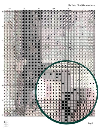 The Dance Class Cross Stitch Pattern - Premium Cross Stitch Pattern - Edgar Degas