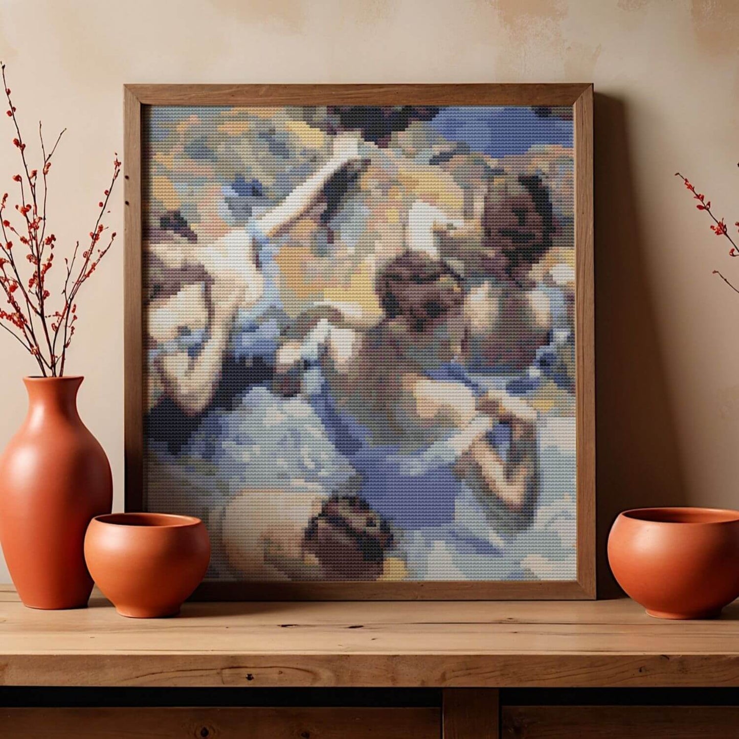 Blue Dancers Cross Stitch Pattern - Premium Cross Stitch Pattern - Edgar Degas