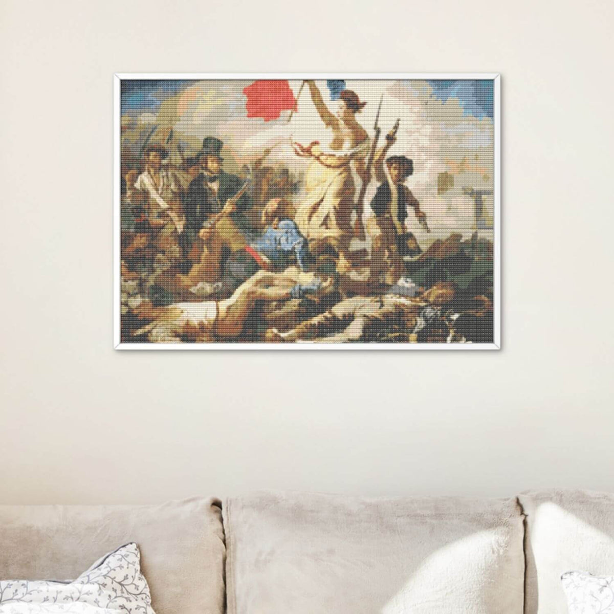 Liberty Leading the People Cross Stitch Pattern - Premium Cross Stitch Pattern - Eugène Delacroix
