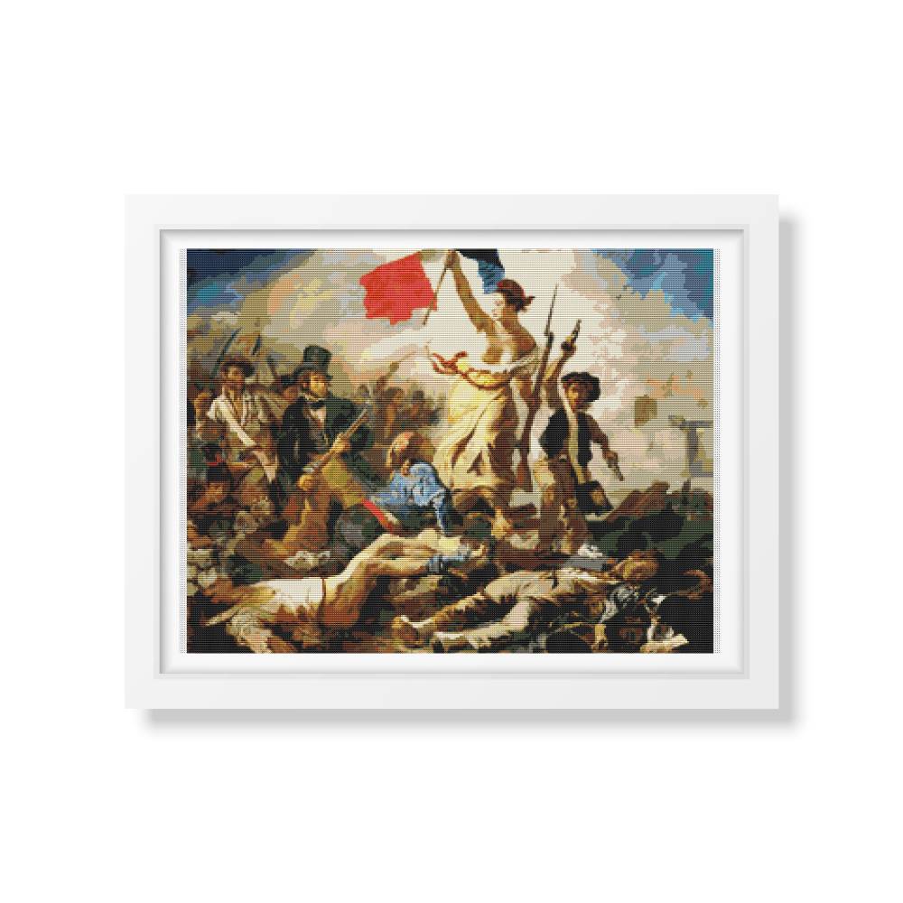 Liberty Leading the People Cross Stitch Kit | Eugène Delacroix