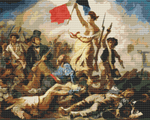 Liberty Leading the People Cross Stitch Pattern by Eugène Delacroix