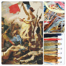 Liberty Leading the People Cross Stitch Kit - Premium Cross Stitch Kit - Eugène Delacroix