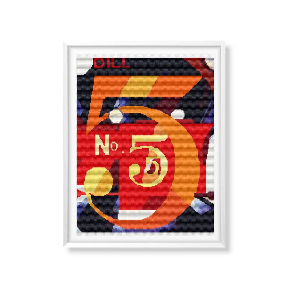 A Figure 5 in Gold Cross Stitch Kit | Charles Demuth