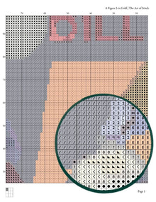 A Figure 5 in Gold Cross Stitch Pattern - Premium Cross Stitch Pattern - Charles Demuth