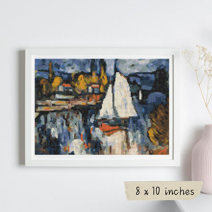 View of the Seine Cross Stitch Kit | Maurice de Vlaminck