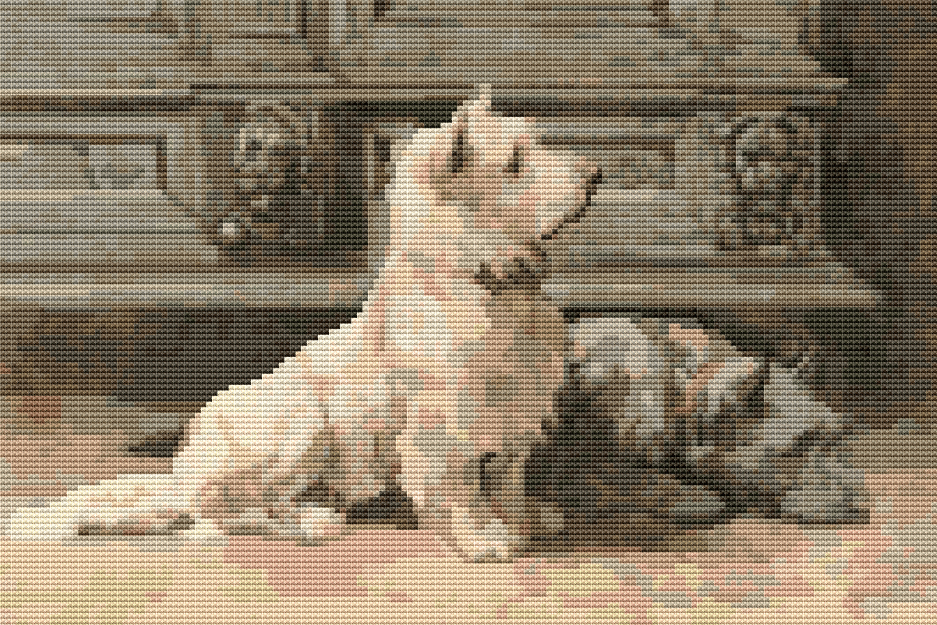 West Highland Terrier Cross Stitch Pattern by Herbert Dicksee