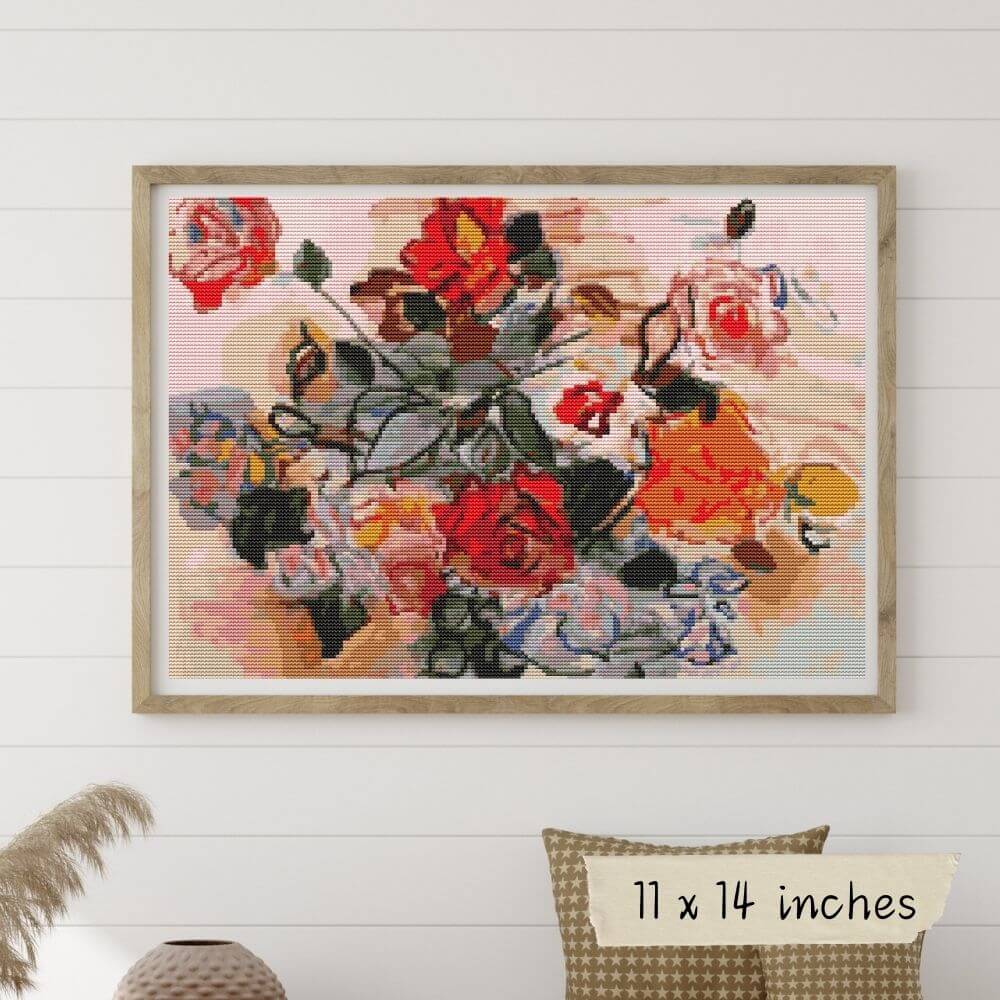 Pink Bunch Cross Stitch Pattern